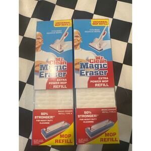 Mr Clean Magic Eraser Powet mop refill fits most squeeze mop set of 2